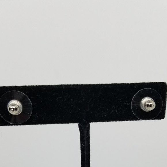 Peacock Quartz Triplet Solitaire Earrings - Picture 5 of 5